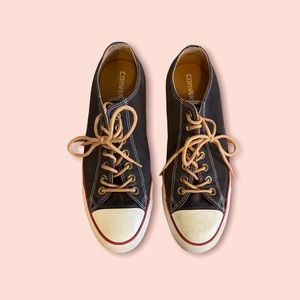 Navy Blue Converse Leather Laces